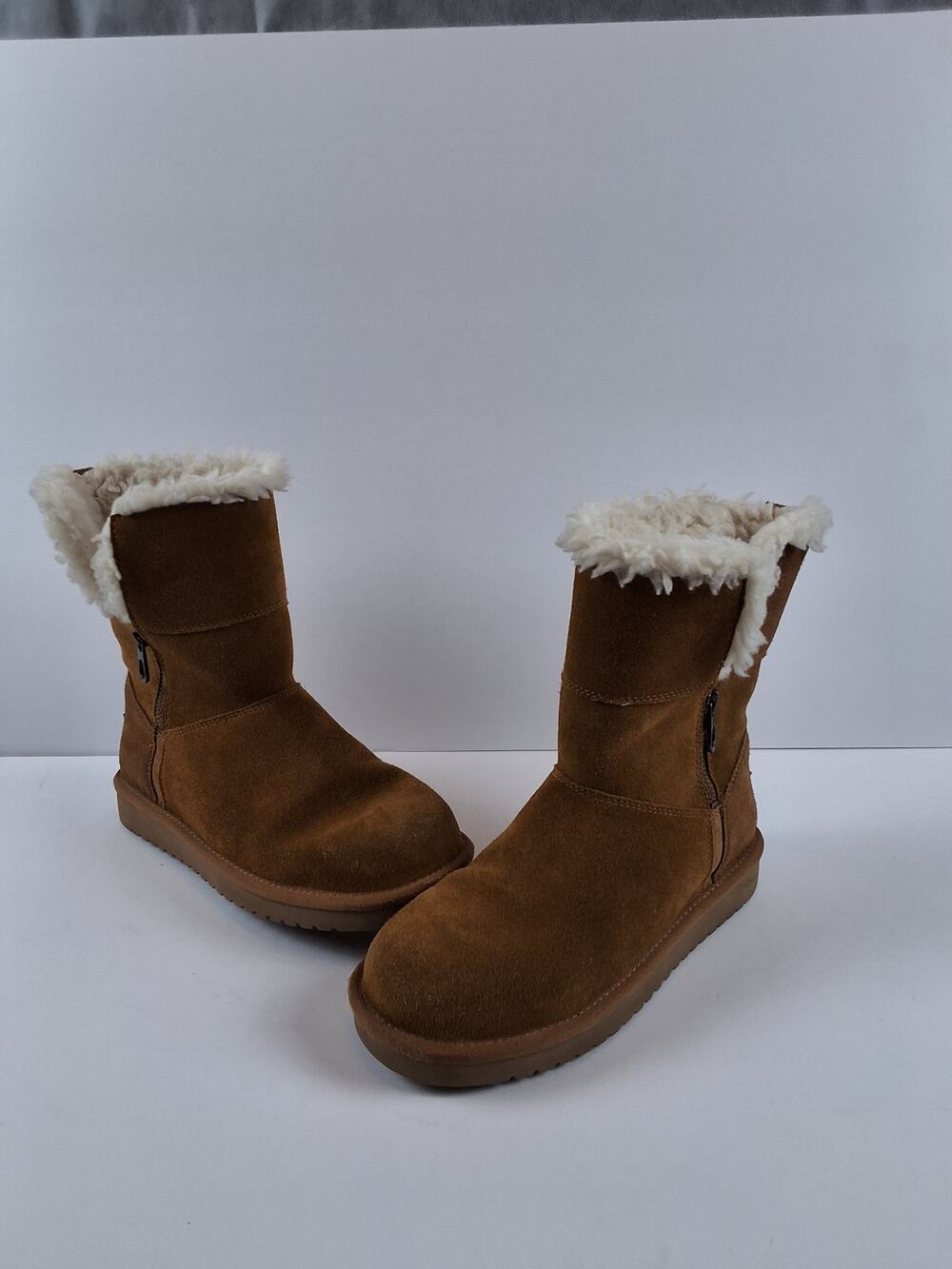 Koolaburra by UGG Brown Suede Shearling-Lined Mid-Calf Boots Women’s Size 7
